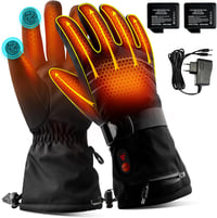 ABXMAS Fűthető Kesztyű M-es  7.4V 3200mAh Elektromos Téli Sport - L, Midnight Black 1