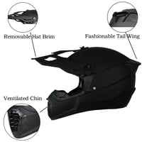 Set Complet Cască Moto Downhill pentru Copii ABXUJWUB - Cască Offroad cu Design cu Aripă Spate, Vizieră Completă, Protecție pentru Bărbie, Ochelari Panoramici + Mască, Sub-Negru, Mărimea M (54-55 cm) 7