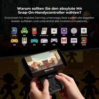 Herný ovládač abxylute M4 Bluetooth pre Android a iPhone, kompatibilný s Nintendo Switch 1 a 2, retro arkádový gamepad so stojanom 2