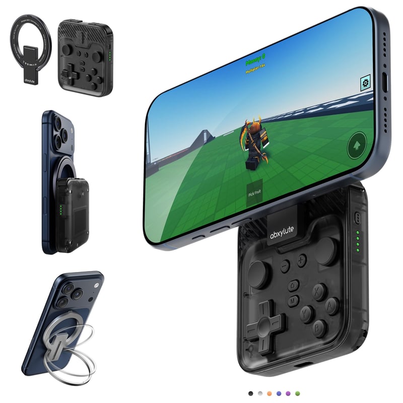 Herný ovládač abxylute M4 Bluetooth pre Android a iPhone, kompatibilný s Nintendo Switch 1 a 2, retro arkádový gamepad so stojanom