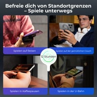 Herný ovládač abxylute M4 Bluetooth pre Android a iPhone, kompatibilný s Nintendo Switch 1 a 2, retro arkádový gamepad so stojanom 9