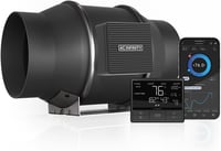 AC Infinity CLOUDLINE PRO T6 - Csendes Inline Ventilátor 150mm Hőmérséklet/Páratartalom Szabályzóval és Applikációs Vezérléssel Növénysátrak 1