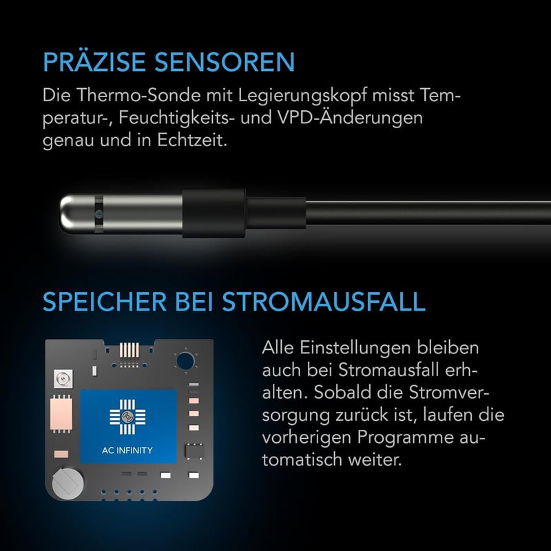 AC Infinity Controller 69 PRO - Intelligens Klímavezérlő Hőmérséklet, Páratartalom és Világítás Szabályozáshoz - Bluetooth + WiFi