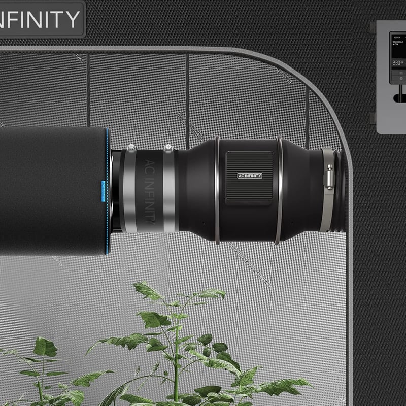 AC Infinity Zajcsökkentő Csatlakozó 150mm Rozsdamentes Acél Bilincsekkel