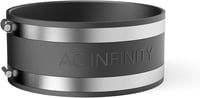 AC Infinity Zajcsökkentő Csatlakozó 150mm Rozsdamentes Acél Bilincsekkel 1