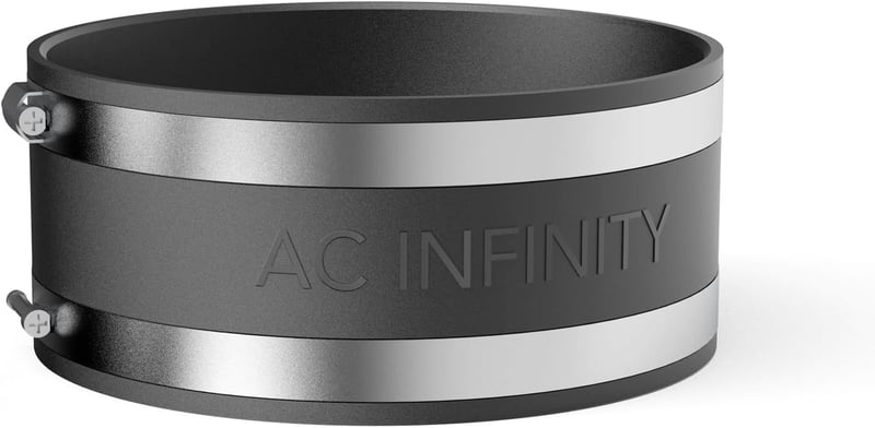 AC Infinity Zajcsökkentő Csatlakozó 150mm Rozsdamentes Acél Bilincsekkel