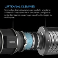 AC Infinity Zajcsökkentő Csatlakozó 150mm Rozsdamentes Acél Bilincsekkel 2