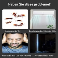 HIZH Öntapadós Ajtószigetelő 94 cm - Hangszigetelő, Huzatgátló, Időjárásálló Ajtótömítés Alulra, Energiatakarékos Ajtóseprű (Fehér) 8