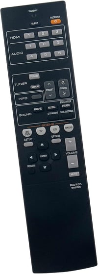 ALLIMITY Távirányító Yamaha Audio Rendszerekhez - RAV435 WW51070 HTR-2064 YHT-196 Kompatibilis - Ergonomikus Kialakítás - 10m Hatótáv 2