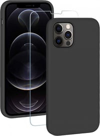 iPhone 12 Pro Max Sötétszürke Szilikon Tok Mikroszálas Béléssel 1