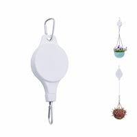 KLINNA Cârlig retractabil pentru plante, 1 buc. - Suport reglabil pentru ghivece și coșuri suspendate - Susținere pentru hrănitori de păsări 1-15 kg, alb 2