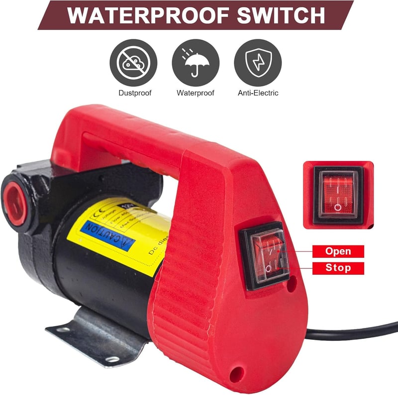 LEMOTO 175W Elektromos Gázolaj és Kerozin Szivattyú 45L/perc, 12V