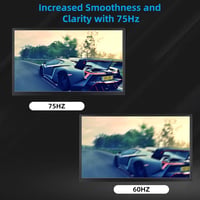 ZFTVNIE 22" Full HD Monitor 1080P - 75Hz Számítógép Kijelző HDMI/VGA Csatlakozással, Beépített Hangszórókkal, Fekete 5