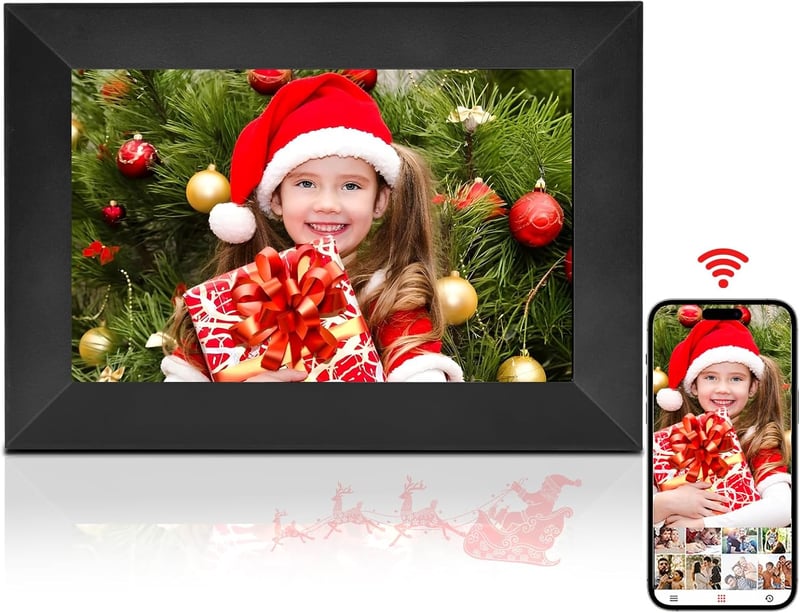 Yontwe 10" Digitális WiFi Képkeret - 1920x1200 Érintőkijelző, 16GB Tárhely, Fotó/Videó/Zene Lejátszás, Azonnali Megosztás Okostelefonról