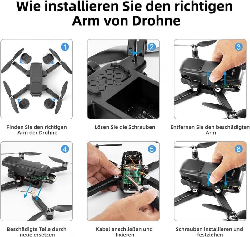 Ruko U11 Pro Drón Hátsó Bal Motor Csere Alkatrész