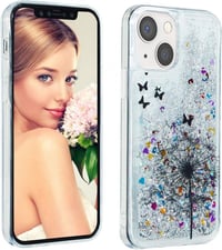 iPhone 13 Pillangós Virágos Glitteres Női Szilikon Védőtok 4