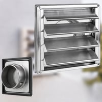 Nerezová ventilačná mriežka ACONDE 125 mm so sieťkou proti hmyzu do kúpeľne — bez skrutiek (stav: pozri 2. obrázok) 1