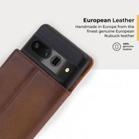 Google Pixel 7 Barna Bőr Pénztárca Tok Állvánnyal - Snakehive Vintage 3