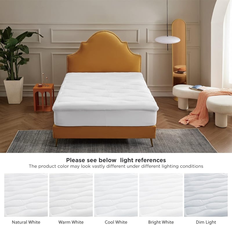 Bedsure Matracvédő 90x200 cm - 4 cm Vastag Steppelt Poliészter Párna Matracra, 38 cm-es Mély Zsebekkel, Mosható, Légáteresztő, Csúszásgátló 