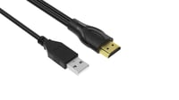 Yinker 3m HDMI KVM Kábel - USB A-B Csatlakozókkal, 4K@60Hz Felbontás, Aranyozott Csatlakozók, PC Kompatibilis, Fekete 4