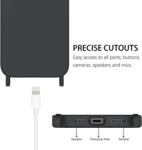 Apple iPhone 13 Pro Max Szürke Szilikon Tok Nyakpánttal 5