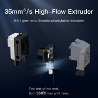 X-PLUS3 Ipari Minőségű 3D Nyomtató, 600mm/s Sebesség, 20000mm/s² Gyorsulás, 65°C Fűtött Kamra, CoreXY&Klipper, 280x280x270mm Nyomtatási Térf 12