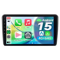 ACAVICA 4+64GB Android 15 autorádio pre Audi A3 8P S3 RS3 2003-2012, 9-palcový QLED displej, bezdrôtové Apple CarPlay a Android Auto, WiFi 6.0, Bluetooth 5.4, GPS navigácia, DSP 1