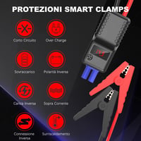 DINKALEN 800A erős hordozható autós bikázó powerbank, LED lámpával 7