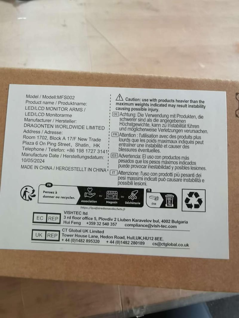 BONTEC Dupla Monitortartó | 13-27" LED/LCD | Állítható, Forgatható, 2x10kg