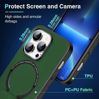 Apple iPhone 13 Pro Max Zöld Mágneses Tok MagSafe-fel és Állvánnyal 6