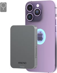 HINOVO MagSafe Powerbank 10000mAh - 20W PD Gyorstöltés iPhone 15/14/13/12 Sorozathoz, Vezeték Nélküli Fém Külső Akkumulátor 1