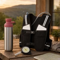 Turistický set: 1× 2l hydratačná vesta + 1× 900ml fľaša + 1× merač vzdialenosti 1