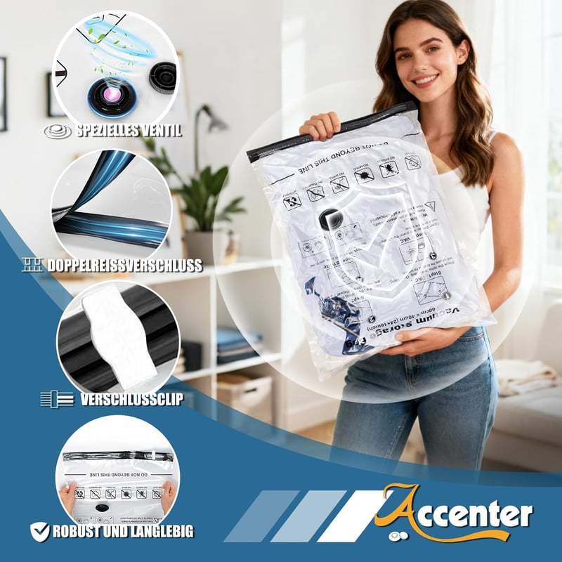 Accenter Elektromos Pumpás Vákuum Táskák Ruhákhoz - Utazás és Tárolás