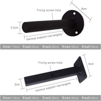Fekete négyzet alakú fali polctartó konzol 30 cm - 2 db, DIY polcokhoz 7