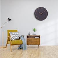 ACCSHINE Néma Falióra MDF Fából, Ketyegés Nélkül, 40 cm, Modern Design 2