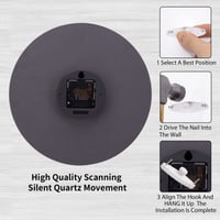 ACCSHINE Néma Falióra MDF Fából, Ketyegés Nélkül, 40 cm, Modern Design 4