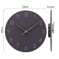 ACCSHINE Néma Falióra MDF Fából, Ketyegés Nélkül, 40 cm, Modern Design 6