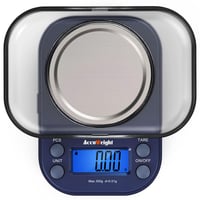 Accuweight Digitális Zsebmérleg 300g/0.01g - Kék LCD Kijelzővel, Számláló Funkcióval, Ékszer, Levél, Érme Mérésére, Hordozható Precíziós Mér 1
