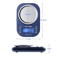 Accuweight Digitális Zsebmérleg 300g/0.01g - Kék LCD Kijelzővel, Számláló Funkcióval, Ékszer, Levél, Érme Mérésére, Hordozható Precíziós Mér 5