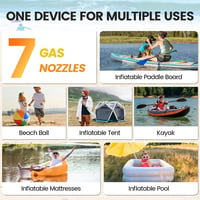 Accwork 20PSI elektromos SUP pumpa LED kijelzővel, 7 fúvókával 6