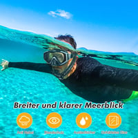 KUYOU Snorkel szett felnőtt búvármaszk teljes száraz rendszer uniszex, S/M EU ( 36-40) 7