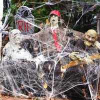 Halloween Pókos Pamutháló Szett 30 Pókkal - Ijesztő Partidekoráció 100g 1