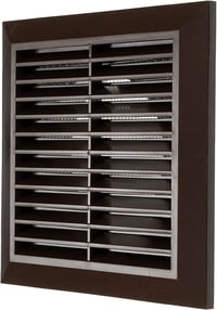 Vent Systems 100mm Kültéri Szellőzőrács 2db - Fürdőszobai Elszívó Fedél - Rovar, Madár és Rágcsálóvédelem - Barna Műanyag Szellőzőnyílás 10c 8