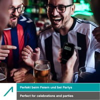 ACE II Alkoholszonda - Professzionális Elektrokémiai Szenzorral, 99% Pontosság, Rendőrségi Minőség, 5 Szájcsővel, Hordtáskával, Előkalibrált 5