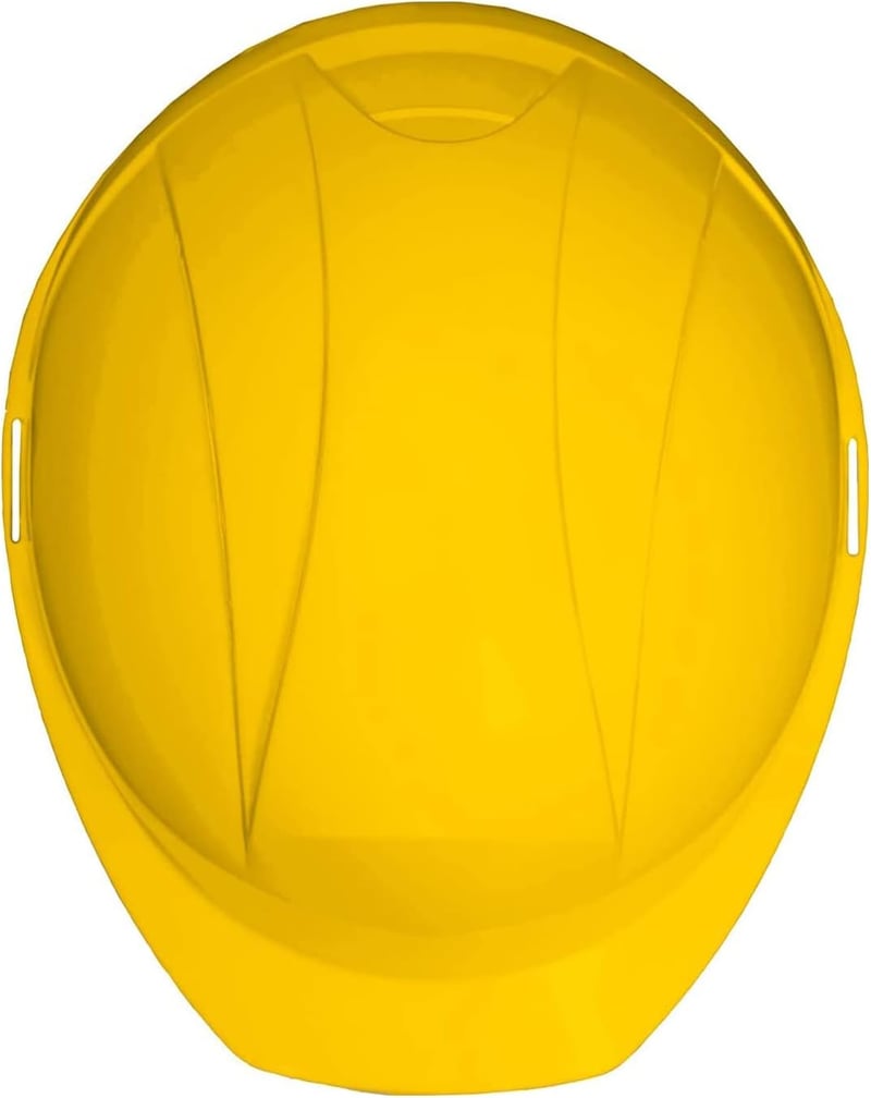 ACE Patera Építőipari Védősisak - Robusztus Munkavédelmi Sisak Állítható Szellőzéssel - EN 397 Szabvány - Sárga - 51-63 cm Fejmérethez