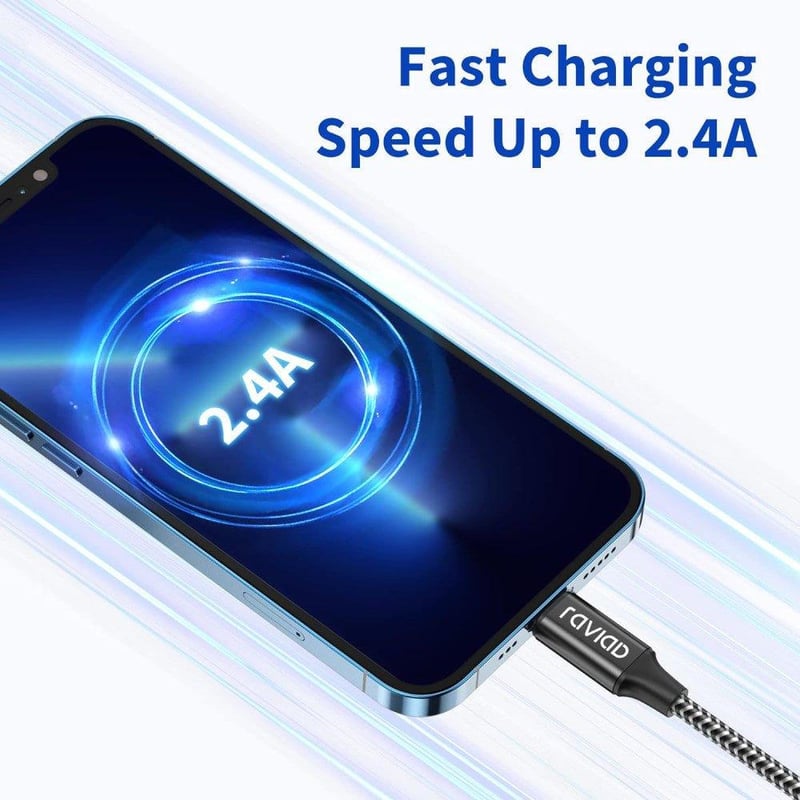 iPhone Lightning Gyorstöltő Kábel 2db Fekete - iPhone/iPad Kompatibilis