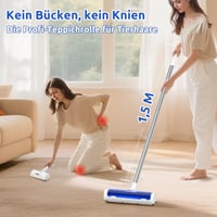ACE2ACE Četka za tepihe za uklanjanje životinjskih dlaka - Valjak za tepihe protiv dlaka mačaka i pasa, učinkovit čistač tepiha na čičak 3