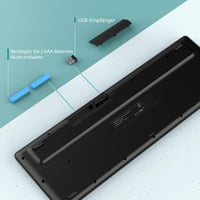 Seenda Bluetooth német billentyűzet mobiltatóval, dupla vezeték nélküli kapcsolattal 6