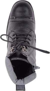 Absolute Footwear Lány Katonai Csizma Cipzárral, Fekete, 39 1/3-as Méret 6