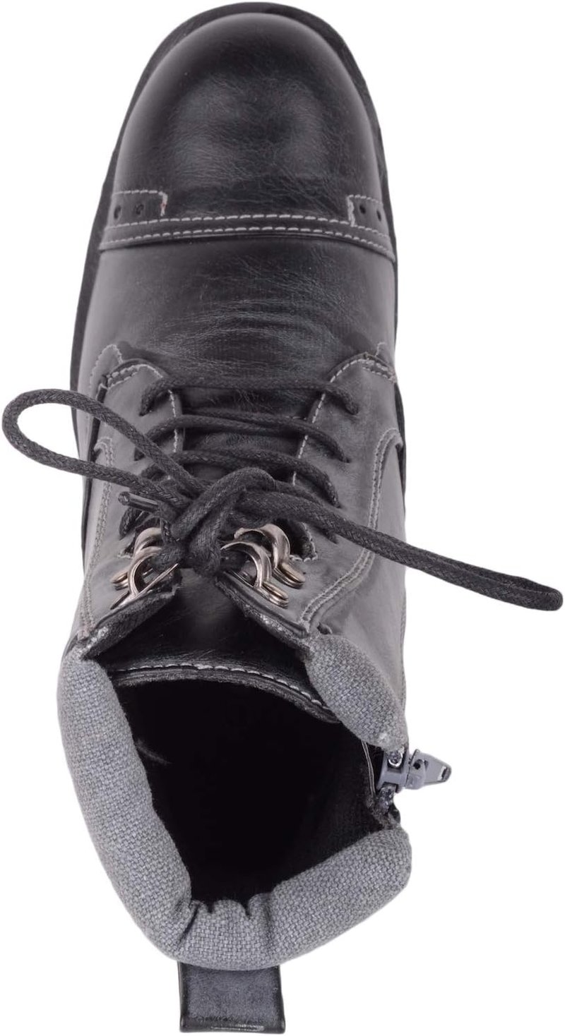 Absolute Footwear Lány Katonai Csizma Cipzárral, Fekete, 39 1/3-as Méret